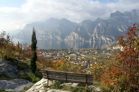 Autumn at lake Garda italy photo