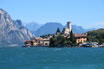 Malcestine Con Il Castello Scagliero Sulle Rive Del Lago Di Garda